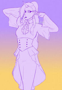 sketch half body